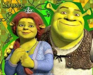 Fiona Ja Shrek Pc Abstrakti Tausta Wallpaper