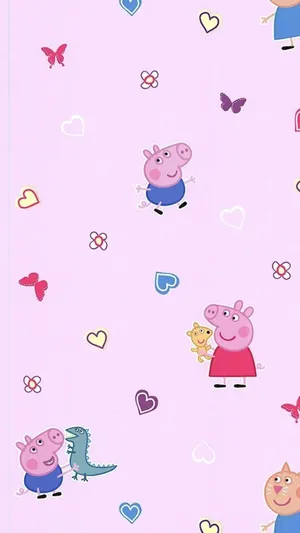 George,lagarto Grande, Teddy E Peppa Pig No Iphone. Wallpaper