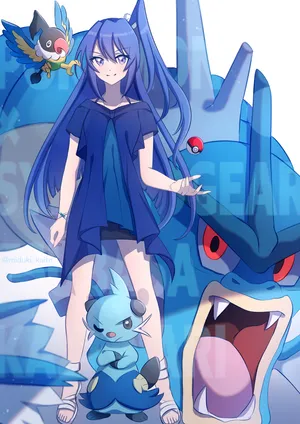 Kazanari In Interactie Met Chatot Pokémon In Een Levendige Uitwisseling Wallpaper