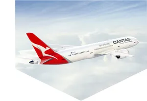 Qantas Fly Hvit Estetikk Wallpaper