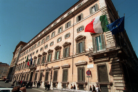 Una veduta di Palazzo Chigi sede del governo