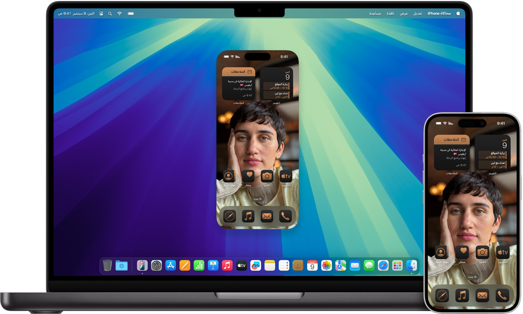 عرض توضيحي لميزة الاستمرارية مع iPhone وMac.