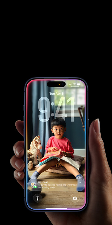iPhone-display, all-screendesign met iOS 26 Liquid Glass