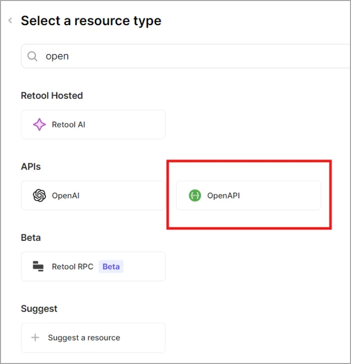 Retool OpenAPI Resource