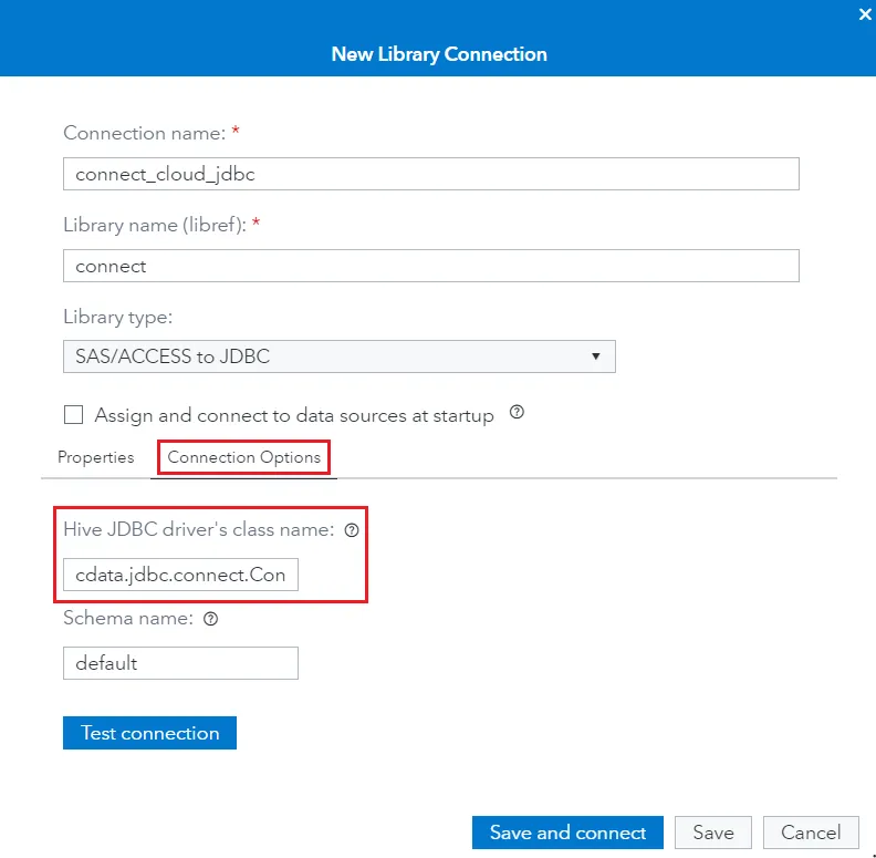 Fill Hive JDBC driver