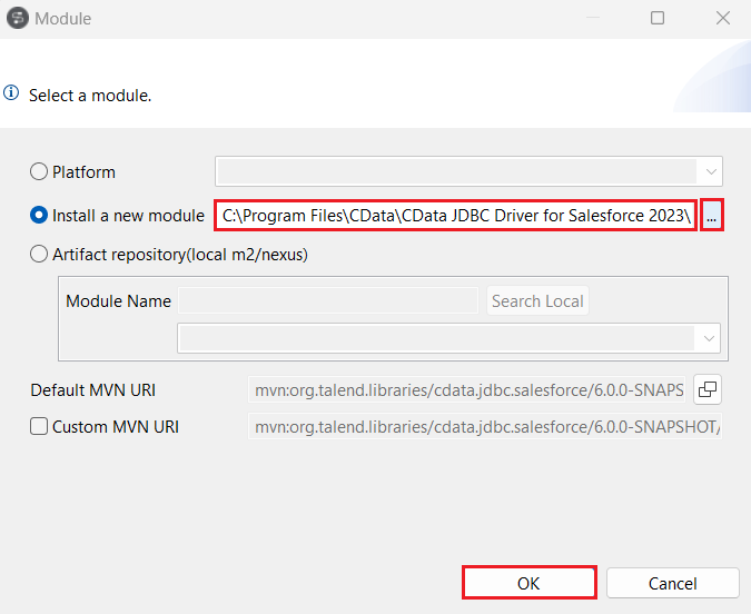 Add the JAR installation path in 