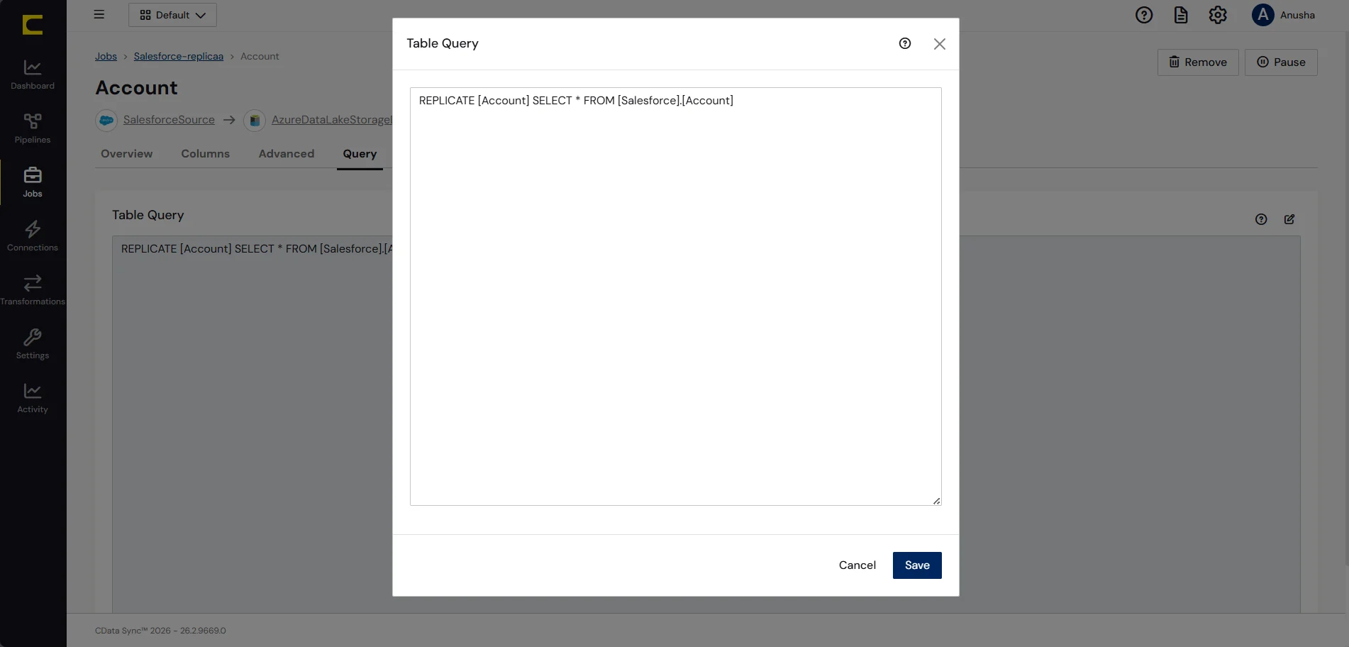 Configure a replication Transform.