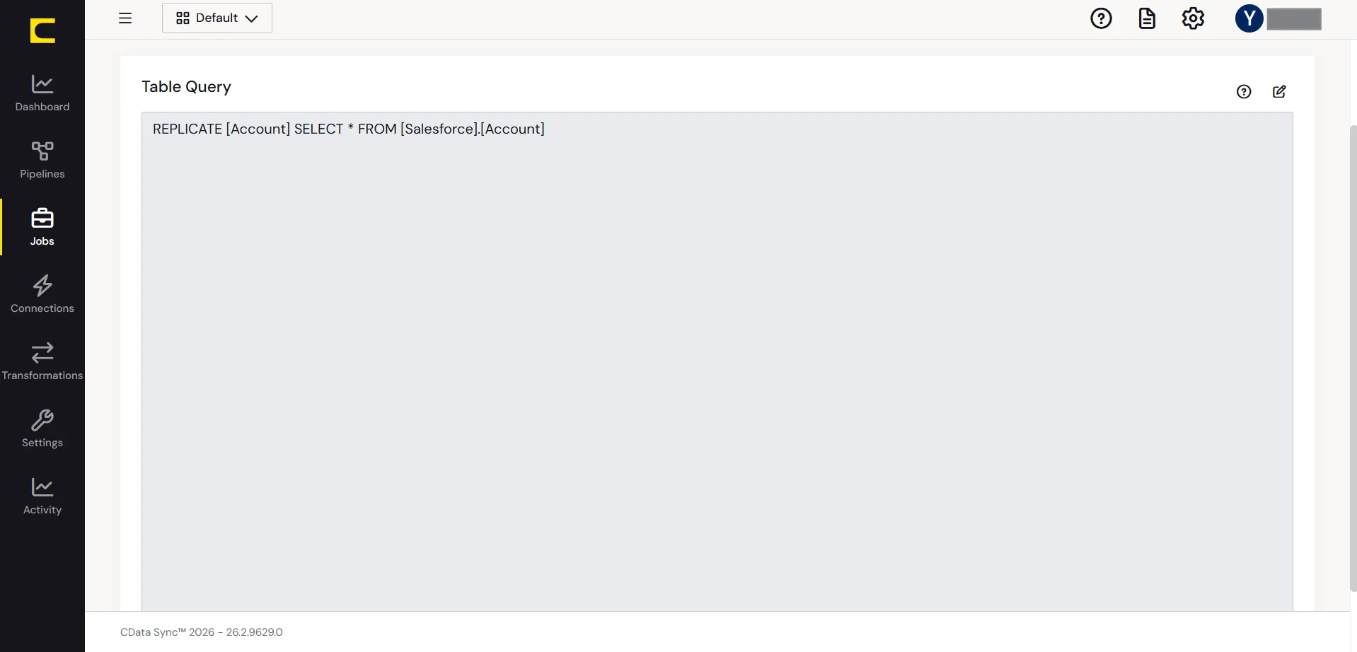 Configure a replication Transform.
