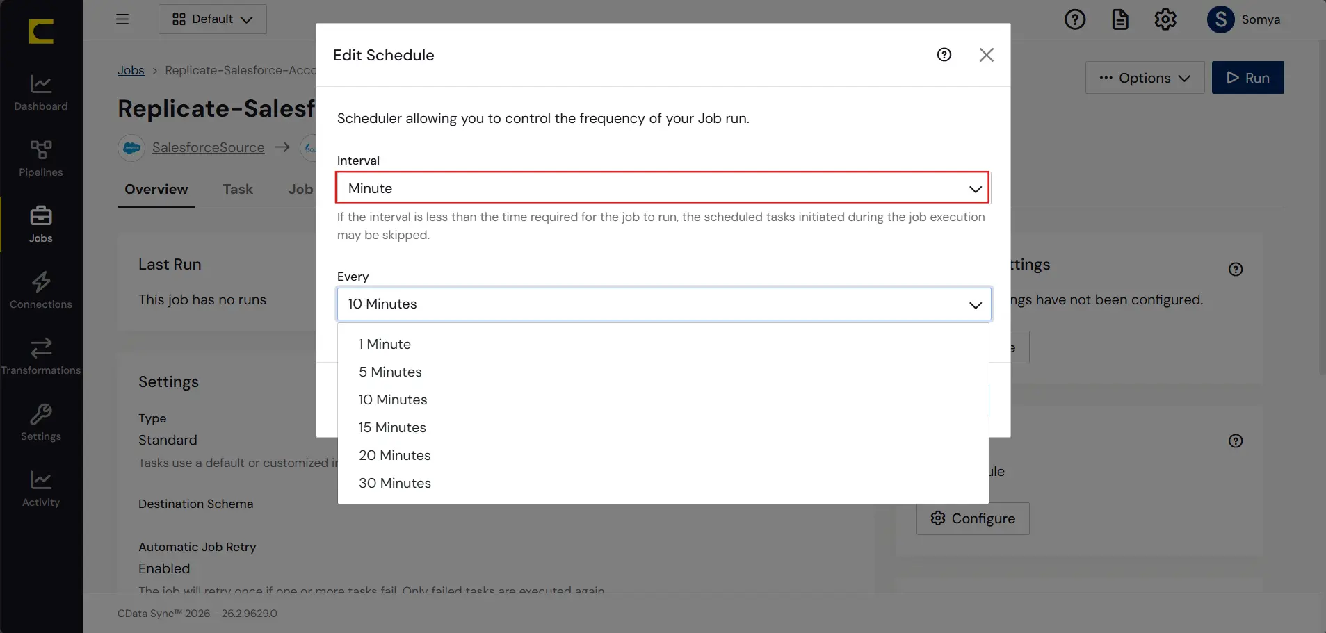 Schedule your job to run automatically.