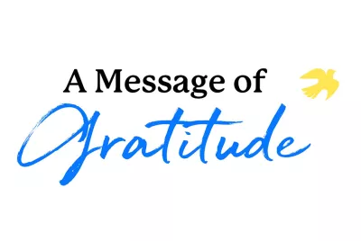 A message of gratitude graphic from Covenant House