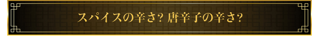 スパイスの辛さ?唐辛子の辛さ?