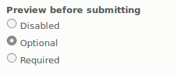 Screenshot on the Article content type page