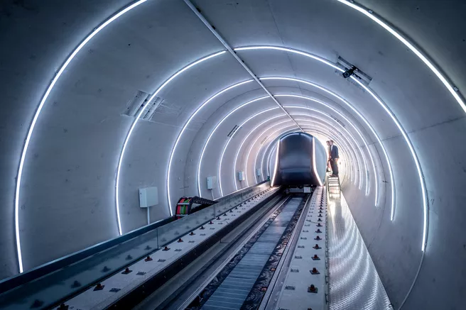 Hyperloop Tunnel Perspektive