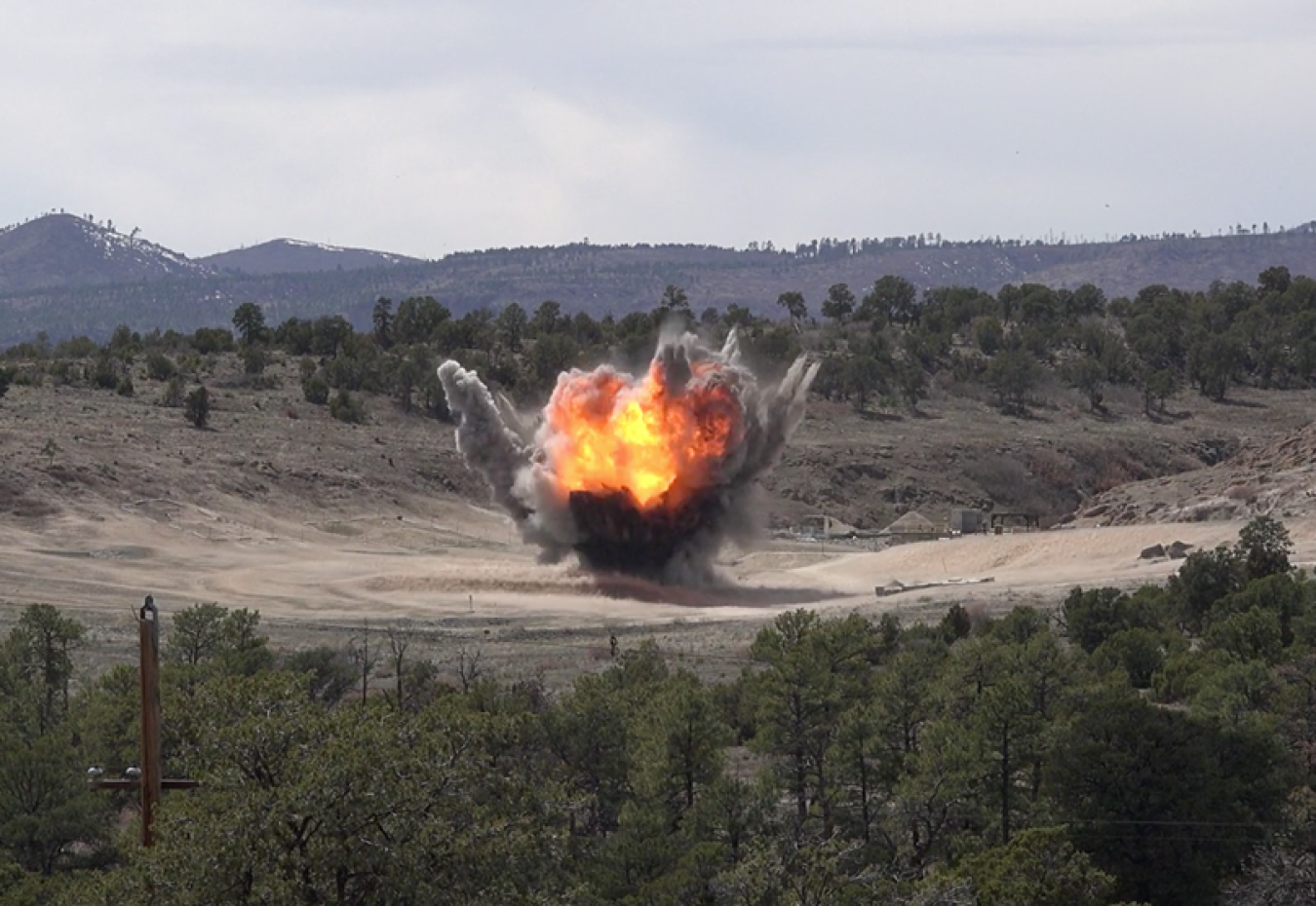 A non-nuclear explosives test conducted at Los Alamos National Lab