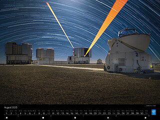 August — A laser show on Paranal