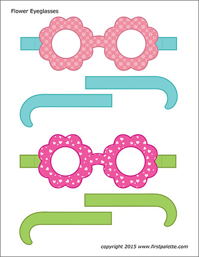 Printable Flower Eyeglasses