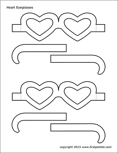 Printable Heart Eyeglasses