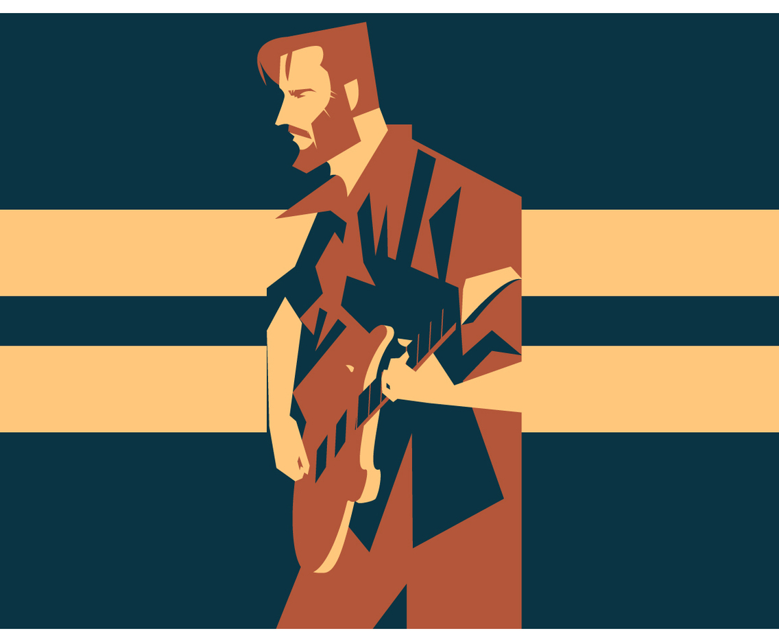 Abstract Musician Poster Vector
