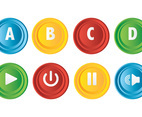 Free Arcade Button Icons Vector