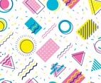 90's Pop Memphis Design Elements Seamless pattern