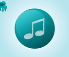 Music Button Vector