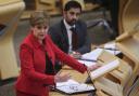 Nicola Sturgeon and Humza Yousaf pictured in Holyrood in 2021 during an update to MSPs on changes to the Covid-19 restrictions.