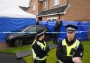 Police Scotland officers outside the home of Peter Murrell and Nicola Sturgeon in April 2023