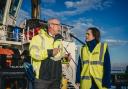 Deputy First Minister Kate Forbes is pictured with Forth Ports Group CEO Stuart Wallace following the UK’s third largest port operator’s announcement  of its £50 million private investment in infrastructure at the Port of Leith – having secured