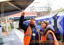 Rebecca McCurdy accompanies SQUIRE (Service Quality Inspection Regime) inspector Jack Wardlaw from Glasgow Queen St to Blairhill station in Coatbridge