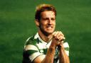 Tommy Burns celebrates for Celtic