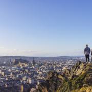 The Edinburgh skyline seen from Salisbury Crags