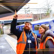 Rebecca McCurdy accompanies SQUIRE (Service Quality Inspection Regime) inspector Jack Wardlaw from Glasgow Queen St to Blairhill station in Coatbridge