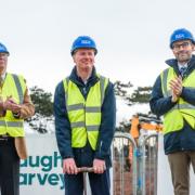 Fife Provost Jim Leishman (left), David Rickman MBE and R&A chief executive Mark Darbon at the groundbreaking ceremony for the R&A's new headquarters