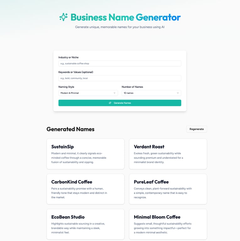 Business name generator