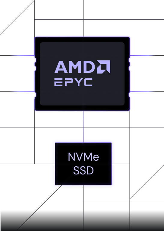 AMD EPYC-processors en NVMe SSD-opslag
