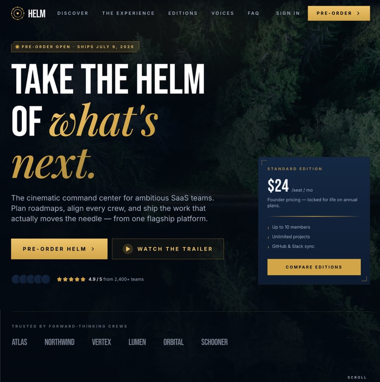Helm (app landing page)