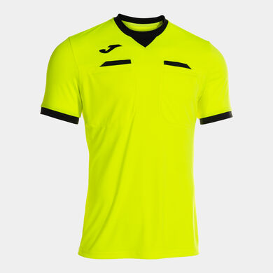 Kurzarmshirt mann Referee neongelb schwarz