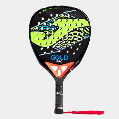 Pala de p&aacute;del Gold Pro negro amarillo fl&uacute;or