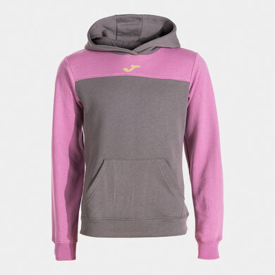 Sweatshirt mit kapuze m&auml;dchen Park grau rosa
