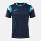 Camiseta manga corta hombre Terra dark navy turquesa fl&uacute;or