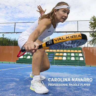 Racchetta da padel Valkiria Pro Carolina Navarro nero arancione