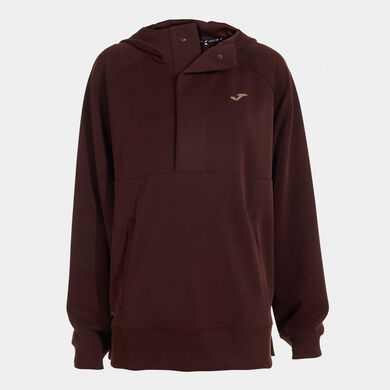 Felpa con cappuccio donna Soft marrone