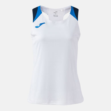 Canottiera donna Terra bianco blu royal
