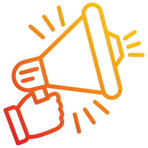 line art of a megaphone