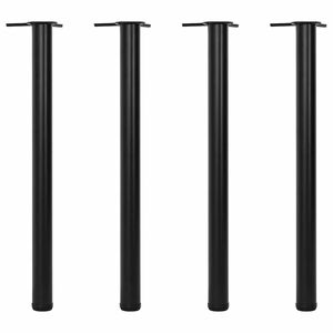 H&ouml;jdjusterbara bordsben 4 st 870 mm svart
