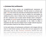 [Axioms for] arithmetic