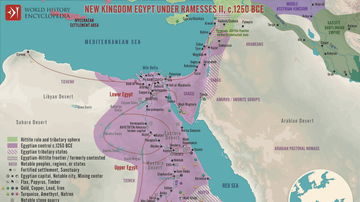 Map of the New Kingdom Egypt under Ramesses II