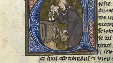 A Monk Tasting Wine