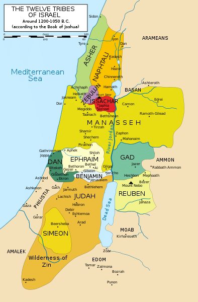 Territories Allotted to the Twelve Tribes of Israel