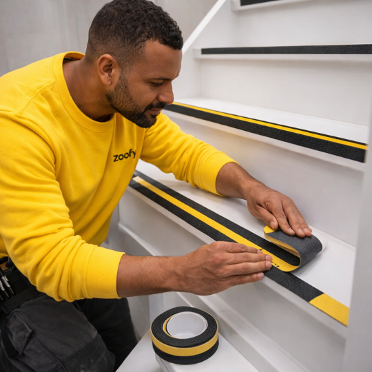 Antislip op trap laten aanbrengen
